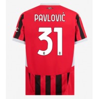 Stroje piłkarskie AC Milan Strahinja Pavlovic #31 Koszulka Podstawowej 2024-25 Krótki Rękaw